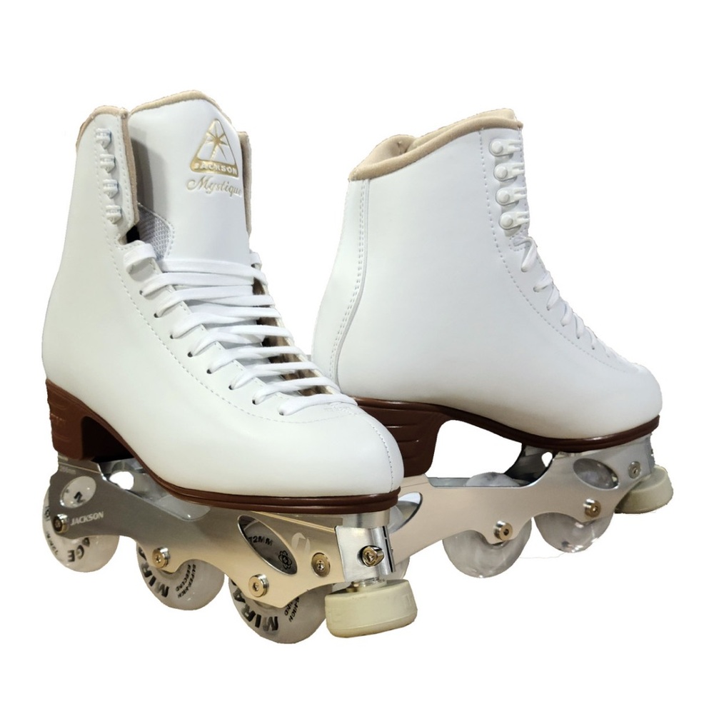 Jackson White Skates with Silver Details